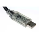 FTDI Chip USB Cable Male USB Type A to Female USB 2.0 Unterminated Black 500mm C232HM-EDHSL-0