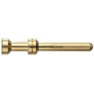 HARTING Han E Male Crimp Contact Heavy Duty Power Connector 16A 400V Gold Plated Copper Alloy 09330006117