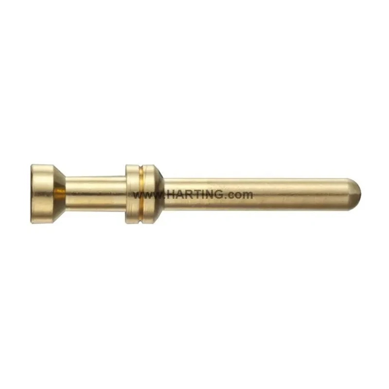 HARTING Han E Male Crimp Contact Heavy Duty Power Connector 16A 400V Gold Plated Copper Alloy 09330006117