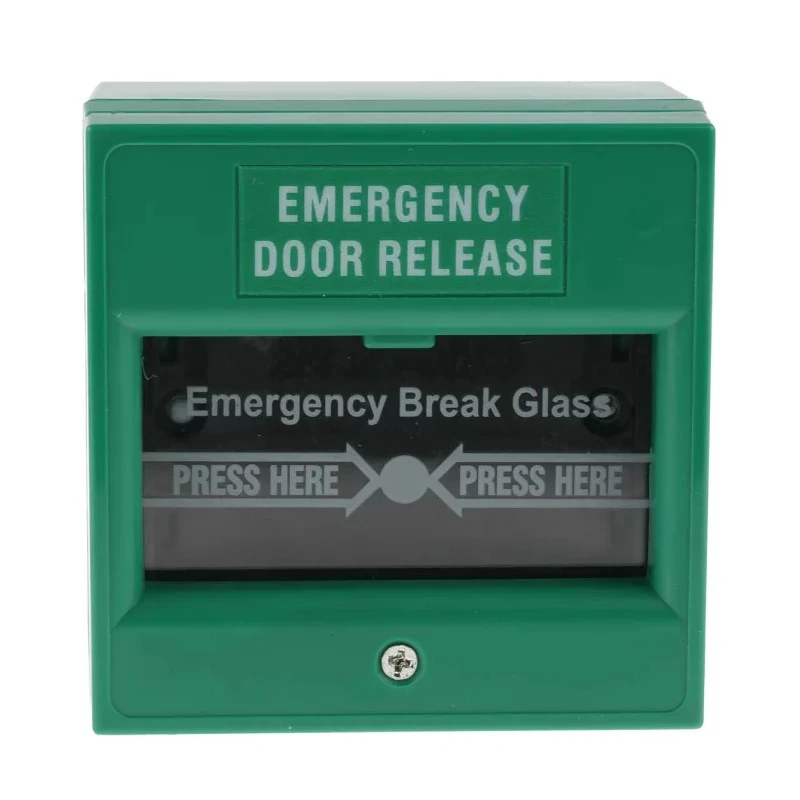 RS PRO Green Emergency Exit Unlocking Box Break Glass Operated Indoor Mains-Powered 741-8287