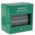 RS PRO Green Emergency Exit Unlocking Box Break Glass Operated Indoor Mains-Powered 741-8287