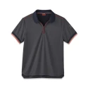 Parade Technical Short-Sleeved Grey Polyester Polo Shirt with YKK Zip Closure Size S/3XL 17OLLEY*1453TXXXL