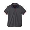 Parade Technical Short-Sleeved Grey Polyester Polo Shirt with YKK Zip Closure Size S/3XL 17OLLEY*1453TXXXL