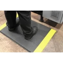 COBA Europe Individual Polyvinyl Chloride Foam Anti-Fatigue Mat 600mm x 900mm x 9.5mm Pebbled Surface, Yellow Black AF010701