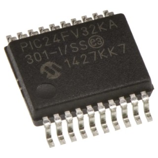 Microchip 16 bit PIC24FV Microcontroller 32 MHz 32kB FLASH 20-Pin SSOP PIC24FV32KA301-I/SS