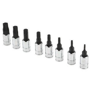 Facom Hex Ogvgrip Screwdriver Bit Set 8 Pieces Steel 37mm Length 1/4 in Drive RTM.J8MGRPPB