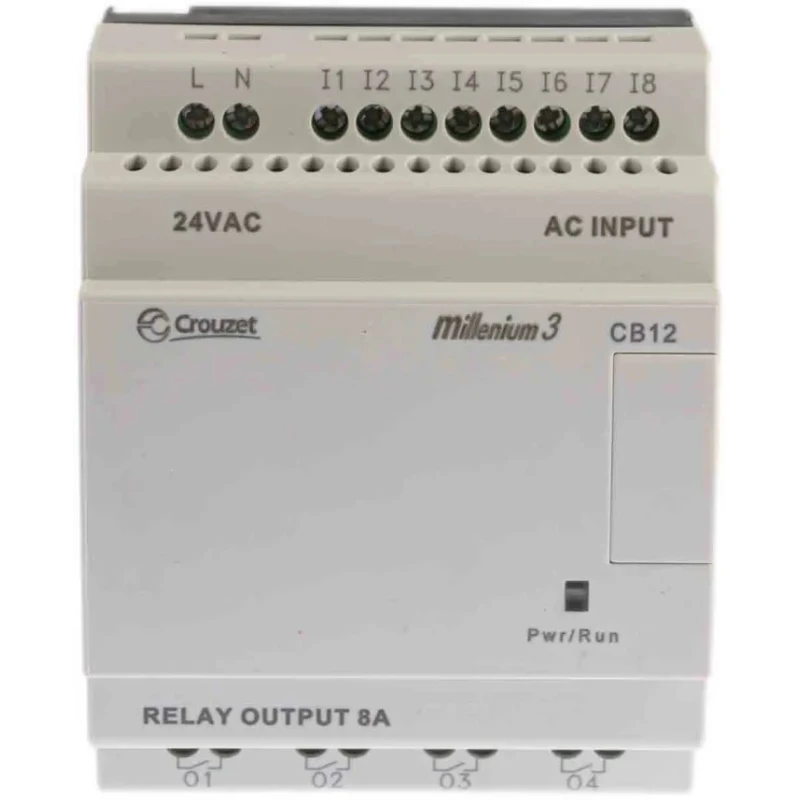 Crouzet Millenium 3 Series Logic Module 8 Digital Inputs 4 Relay Outputs 8A Contact Current 24V AC 88974024