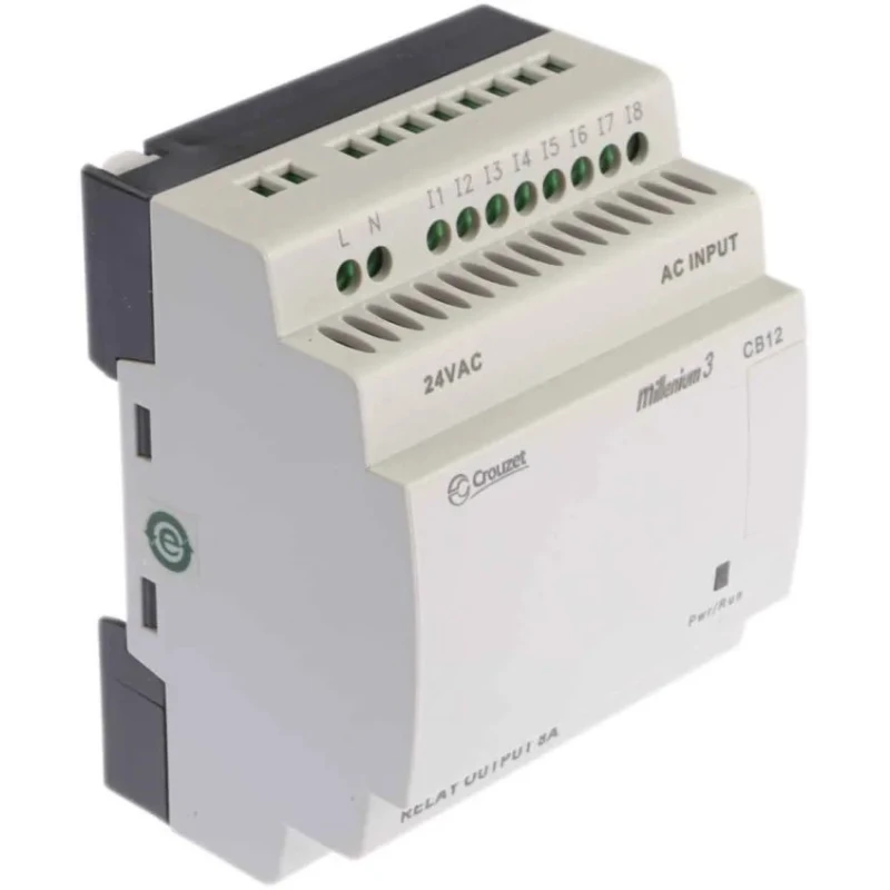 Crouzet Millenium 3 Series Logic Module 8 Digital Inputs 4 Relay Outputs 8A Contact Current 24V AC 88974024