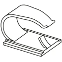 HellermannTyton Black Polyamide Self-Adhesive Cable Clip 20 mm Max. Bundle 33x27x25 mm 151-00831 RB20-PA66HIRHS-BK