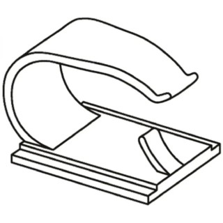 HellermannTyton Black Polyamide Self-Adhesive Cable Clip 20 mm Max. Bundle 33x27x25 mm 151-00831 RB20-PA66HIRHS-BK
