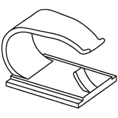 HellermannTyton Black Polyamide Self-Adhesive Cable Clip 20 mm Max. Bundle 33x27x25 mm 151-00831 RB20-PA66HIRHS-BK