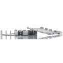 Phoenix Contact ME MAX 22.5 3-3 KMGY Series Electronic Housing for DIN Rail Terminal Blocks 42A, Polyamide, Light 2713939
