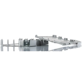Phoenix Contact ME MAX 22.5 3-3 KMGY Series Electronic Housing for DIN Rail Terminal Blocks 42A, Polyamide, Light 2713939