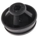 WISKA Black Thermoplastic Polypropylene Cable Grommet 16 mm Panel Hole Diameter for 4-10 mm Cable Dia. CLIXX M16/B
