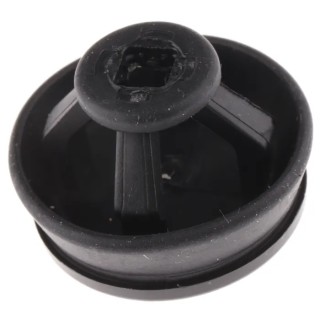 WISKA Black Thermoplastic Polypropylene Cable Grommet 16 mm Panel Hole Diameter for 4-10 mm Cable Dia. CLIXX M16/B