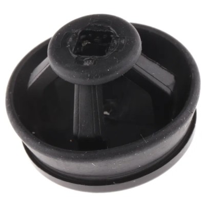 WISKA Black Thermoplastic Polypropylene Cable Grommet 16 mm Panel Hole Diameter for 4-10 mm Cable Dia. CLIXX M16/B