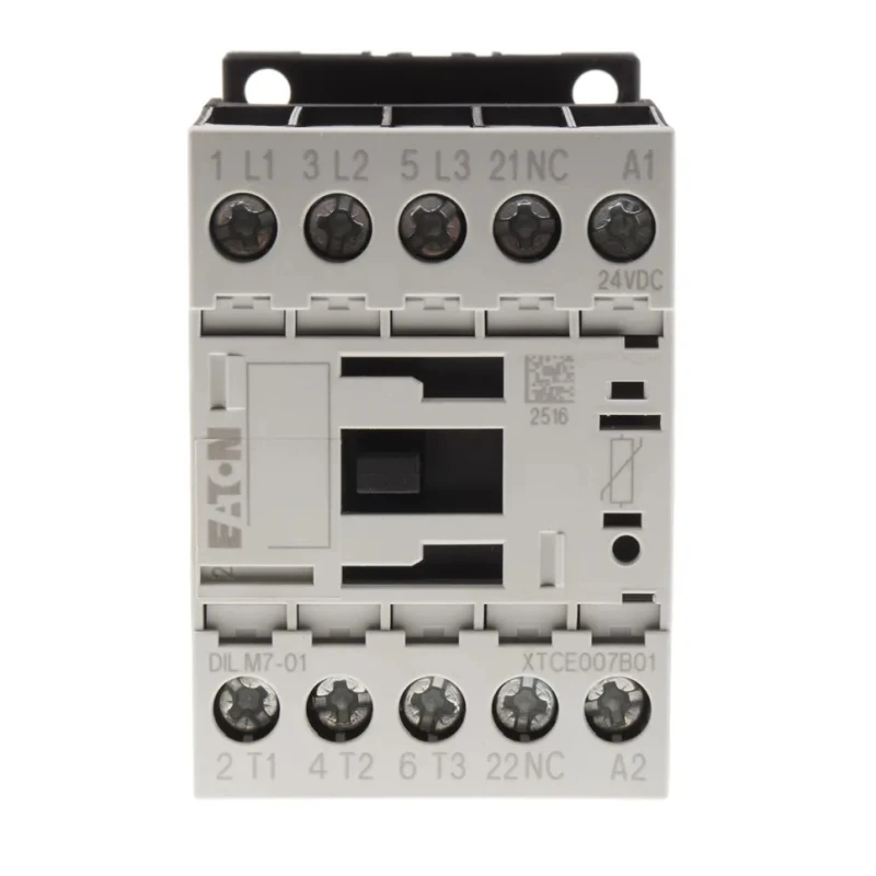 Eaton DILM Contactor, 24V DC Coil, 3-Pole, 7 A, 3 kW Power Rating, 400V AC Contact Voltage 276600 DILM7-01(24VDC)