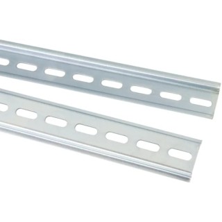 RS PRO Steel Slotted DIN Rail 2 m x 35 mm x 7.5 mm 742-4138