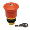 Eaton RMQ Titan M22 Series Emergency Stop Push Button Key Release Front and Base Fixing 22mm Cutout 121468 M22-PVS45P-MS1
