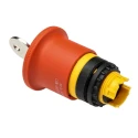 Eaton RMQ Titan M22 Series Emergency Stop Push Button Key Release Front and Base Fixing 22mm Cutout 121468 M22-PVS45P-MS1