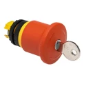 Eaton RMQ Titan M22 Series Emergency Stop Push Button Key Release Front and Base Fixing 22mm Cutout 121468 M22-PVS45P-MS1