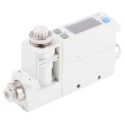 SMC PFM Series Integrated Display Flow Switch for Air, 0.5L/min Min, 25L/min Max, Polybutylene Terephthalate PFM725S-C6-A-W