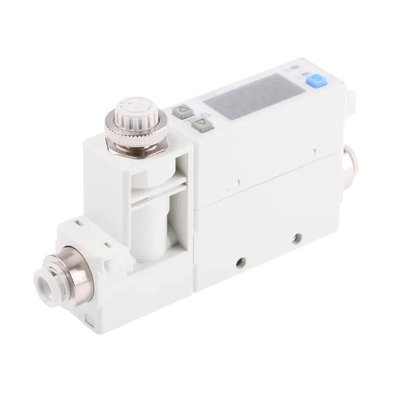 SMC PFM Series Integrated Display Flow Switch for Air, 0.5L/min Min, 25L/min Max, Polybutylene Terephthalate PFM725S-C6-A-W