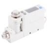 SMC PFM Series Integrated Display Flow Switch for Air, 0.5L/min Min, 25L/min Max, Polybutylene Terephthalate PFM725S-C6-A-W