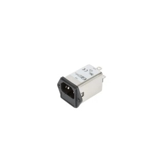 XP Power IEC Filter 264V AC 10A Screw Mount with Male Connector and 1 Fuse FCSS10SFR