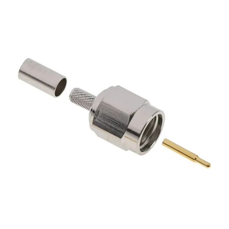 Telegartner SMA Series Coaxial Connector Cable Male SMA 50 Ω Straight Body Crimp J01150A0019