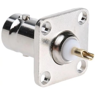 Telegartner Coaxial Connector BNC Series Flange Mount Female 75 Ω Straight Body Solder J01003A1937