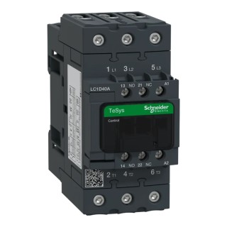 Schneider Electric TeSyS D Contactor, 3-Pole, 40 A, 30 kW 415V, 400V AC Coil LC1D40AN7
