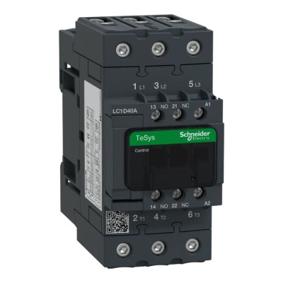 Schneider Electric TeSyS D Contactor, 3-Pole, 40 A, 30 kW 415V, 400V AC Coil LC1D40AN7