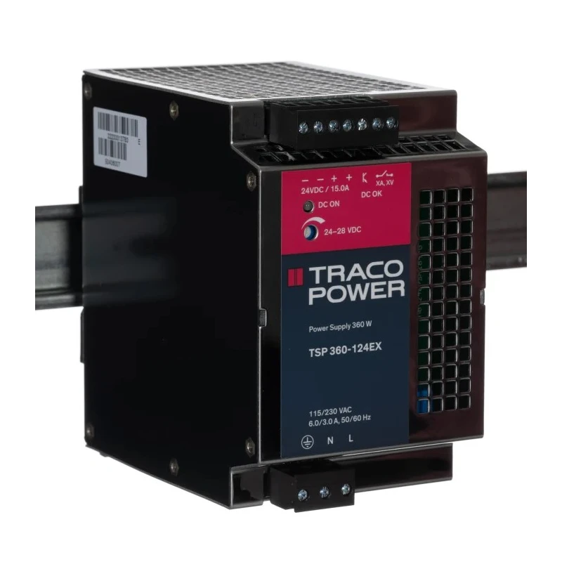 TRACOPOWER TSP Switched Mode DIN Rail Power Supply 1 Phase, 264V AC Input, 28V DC, 15A Output, 360W TSP 360-124 EX