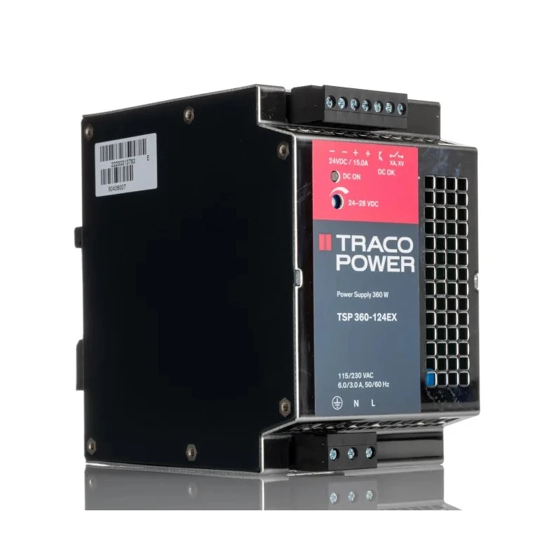 TRACOPOWER TSP Switched Mode DIN Rail Power Supply 1 Phase, 264V AC Input, 28V DC, 15A Output, 360W TSP 360-124 EX