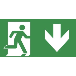 EMERGI-LITE Ceiling Emergency Exit Legend Cast Aluminium Enclosure Ceiling Mount 7TCA091350R3271 XEN2V31