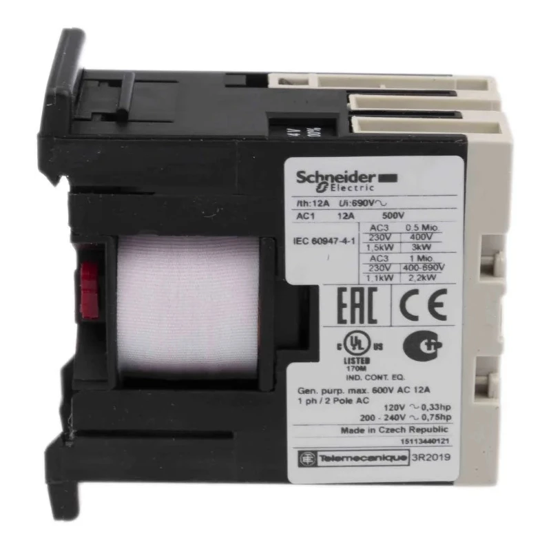 Schneider Electric TeSyS SK Contactor, 2-Pole, 12A, 24V DC Coil, 690V AC Contact Voltage LP1SK0600BD