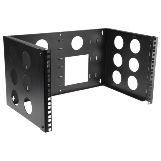RS PRO Black 6 U Steel 19 in Wall Cabinet Open Frame 502 mm Width 267 mm Height 300 mm Depth 745-0742