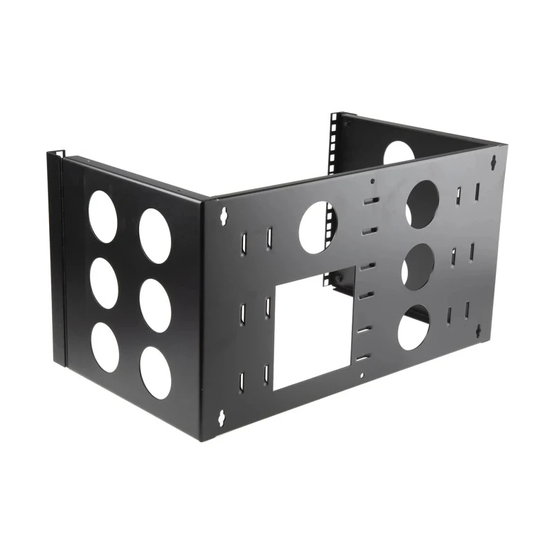 RS PRO Black 6 U Steel 19 in Wall Cabinet Open Frame 502 mm Width 267 mm Height 300 mm Depth 745-0742