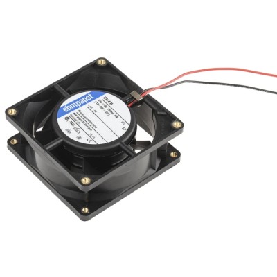 ebm-papst 8300 Series Compact DC Axial Fan 24V DC, 6W Power, 80 m³/h Air Flow, 80mm Frame IP20