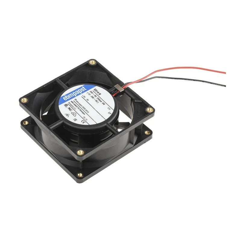 ebm-papst 8300 Series Compact DC Axial Fan 24V DC, 6W Power, 80 m³/h Air Flow, 80mm Frame IP20 