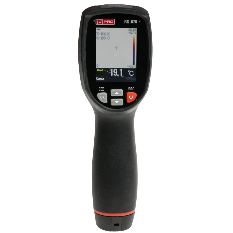 RS PRO Bluetooth WiFi Thermal Imaging Camera 380 °C, 80 x 80 Pixel Detector Resolution DT-870