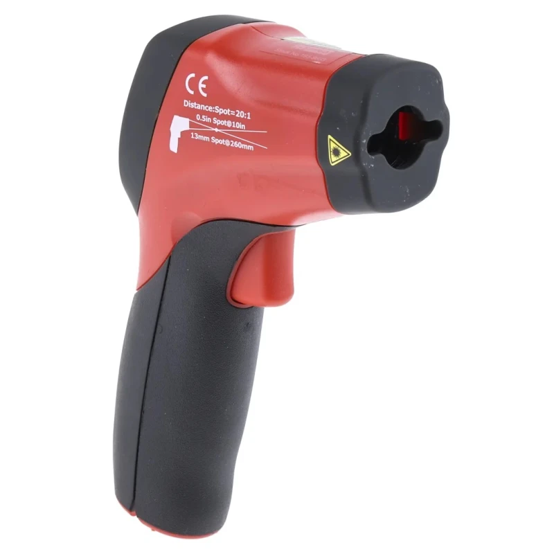 RS PRO Infrared Thermometer -50 °C to 800 °C, Dual Laser, ±1.8 °F ±1°C Accuracy, Adjustable Emissivity 0.1-1 193-8693