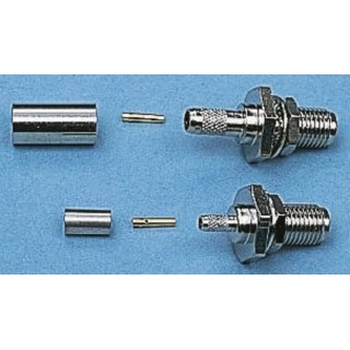 Telegartner SMA Series Coaxial Connector Panel Mount Female SMA 50 Ω Straight Body Crimp J01151A0019
