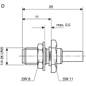 Telegartner SMA Series Coaxial Connector Panel Mount Female SMA 50 Ω Straight Body Crimp J01151A0019