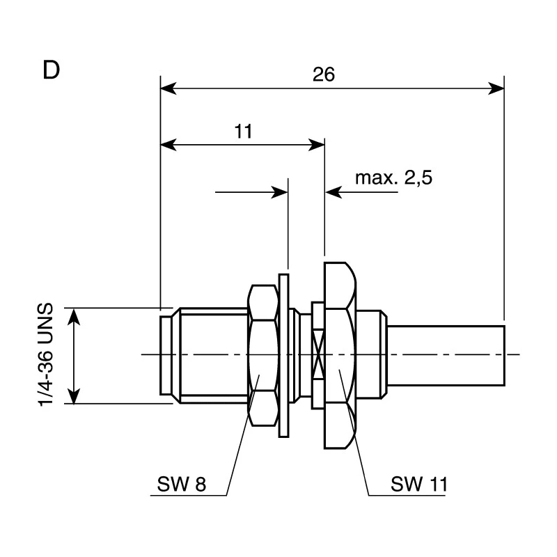 Telegartner SMA Series Coaxial Connector Panel Mount Female SMA 50 Ω Straight Body Crimp J01151A0019