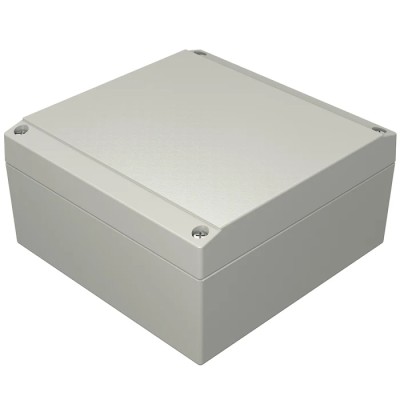 Rose Aluform Series Grey Lid Die Cast Aluminium Enclosure IP66 IK09 71 mm x 140 mm x 140 mm 