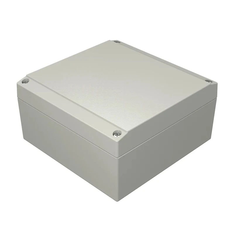 Rose Aluform Series Grey Lid Die Cast Aluminium Enclosure IP66 IK09 71 mm x 140 mm x 140 mm 
