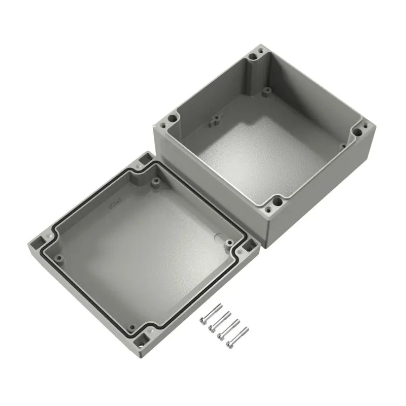 Rose Aluform Series Grey Lid Die Cast Aluminium Enclosure IP66 IK09 71 mm x 140 mm x 140 mm 