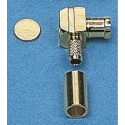 IMS MCX Series Coaxial Connector Cable Male MCX, 50 Ω, Right Angle Body Solder 004.01.1420.021
